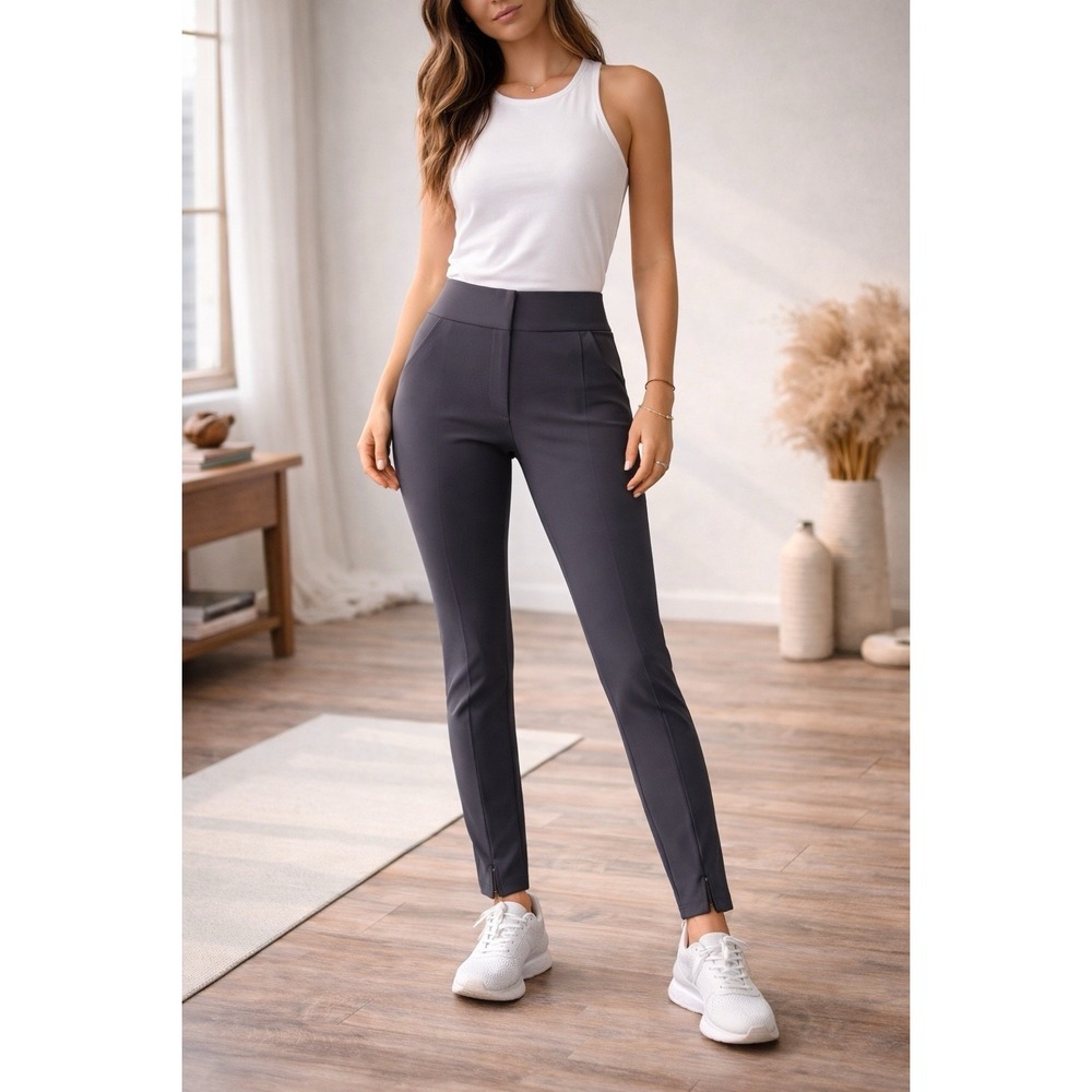 Athleta Black High Rise Stellar Skinny Comfort Dress Pants Women's 2 28" Inseam